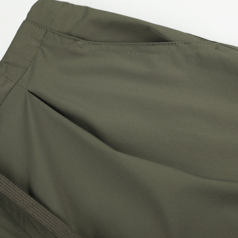 Wide-Leg Parachute Pants – Pleated Drawstring Trousers with Ruched Detail