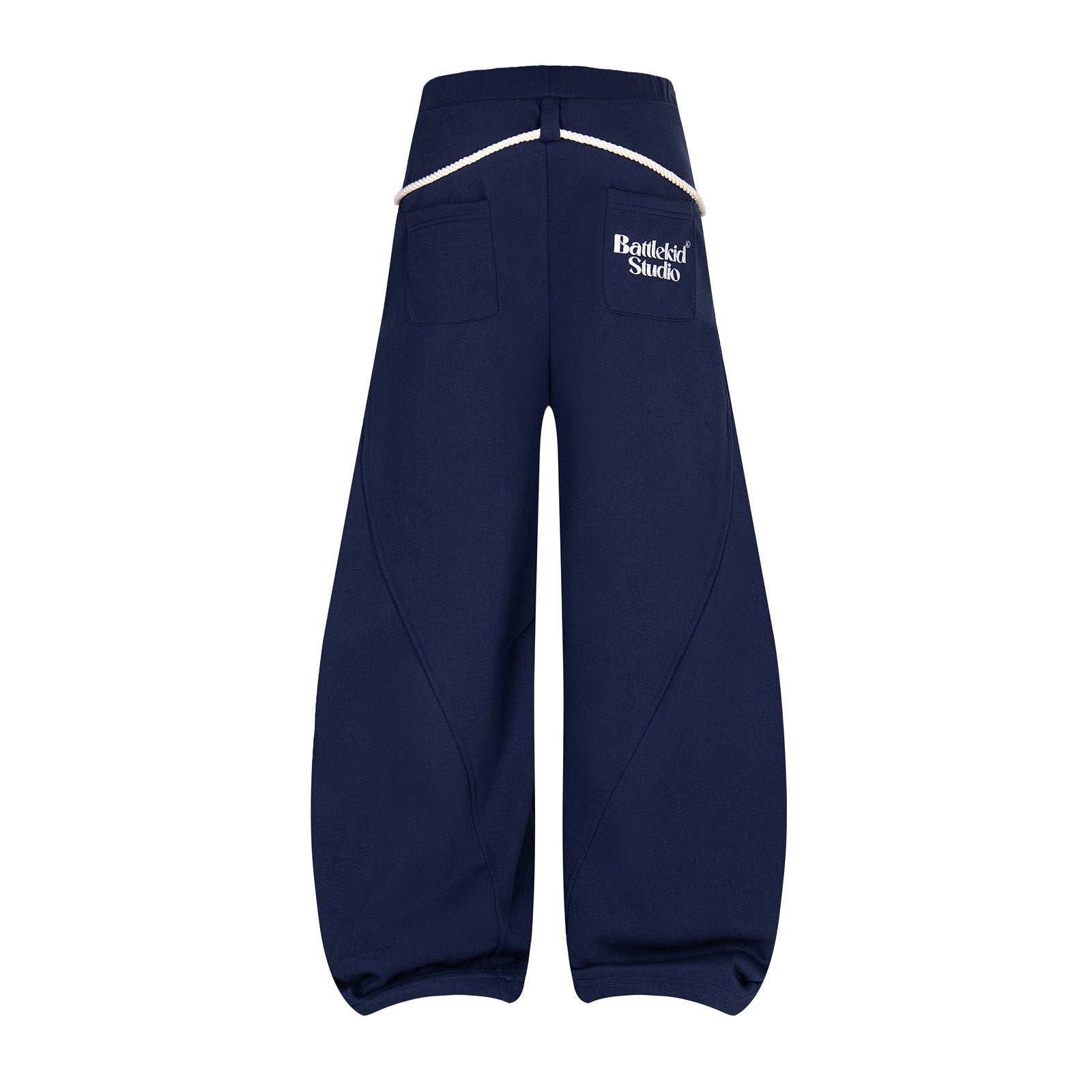 Wide-Leg Sweatpants with Rope Drawstring – Oversized Retro Streetwear Trousers