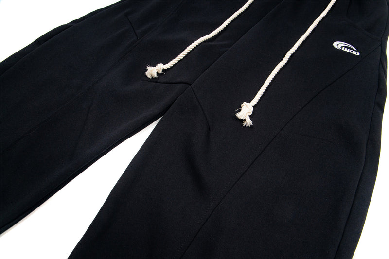 Wide-Leg Sweatpants with Rope Drawstring – Oversized Retro Streetwear Trousers