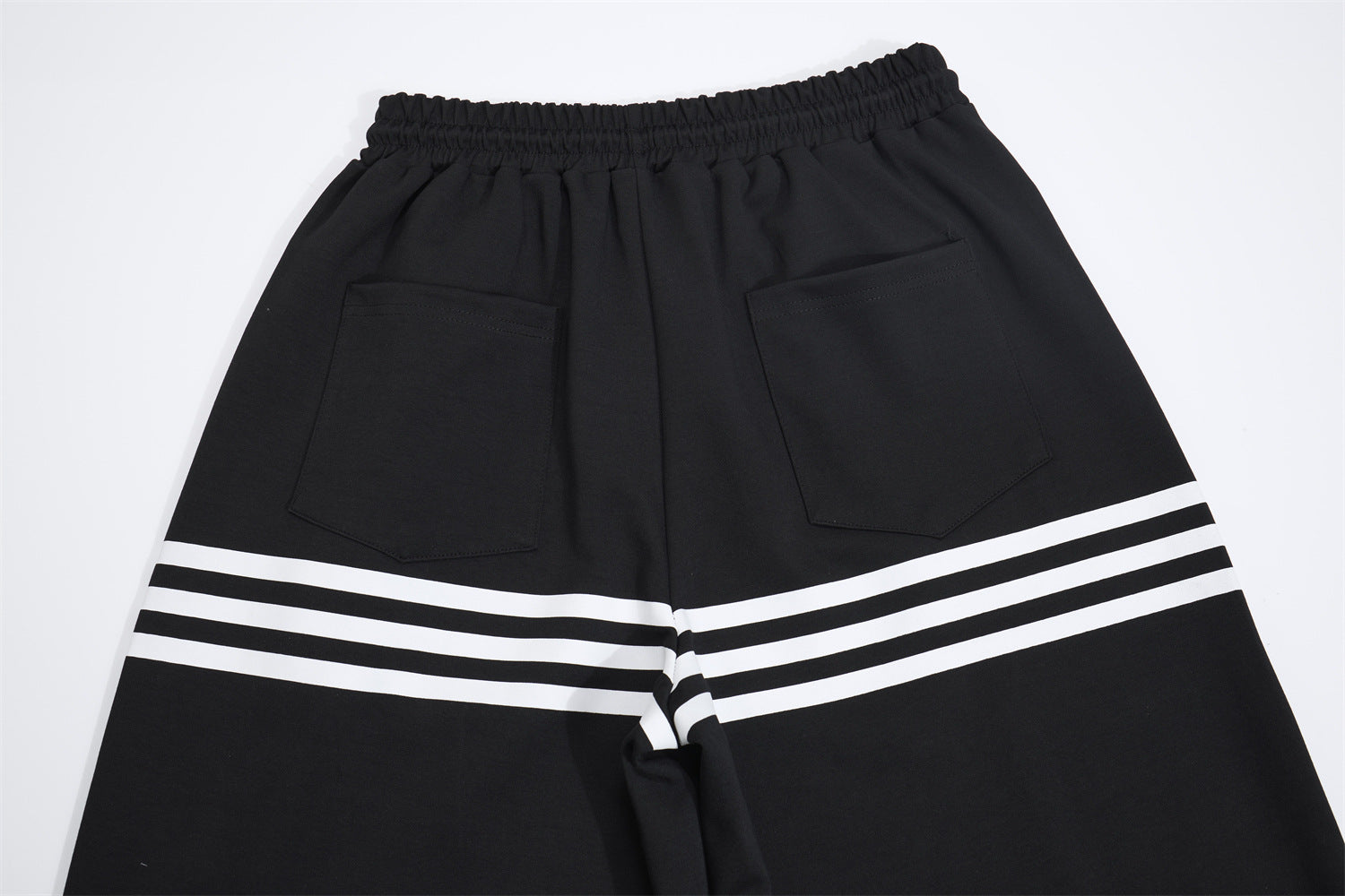 Wide Leg Sweatpants with Stripe & Mellifluous Graphic Print