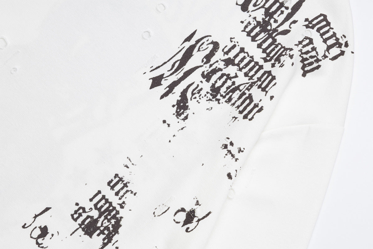 Camiseta de Manga Larga y Cuello Redondo con Gráfico Normal Woodlise