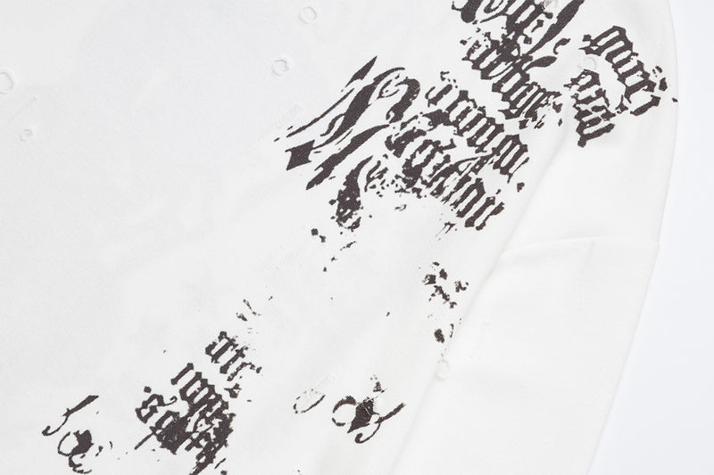 Camiseta de Manga Larga y Cuello Redondo con Gráfico Normal Woodlise