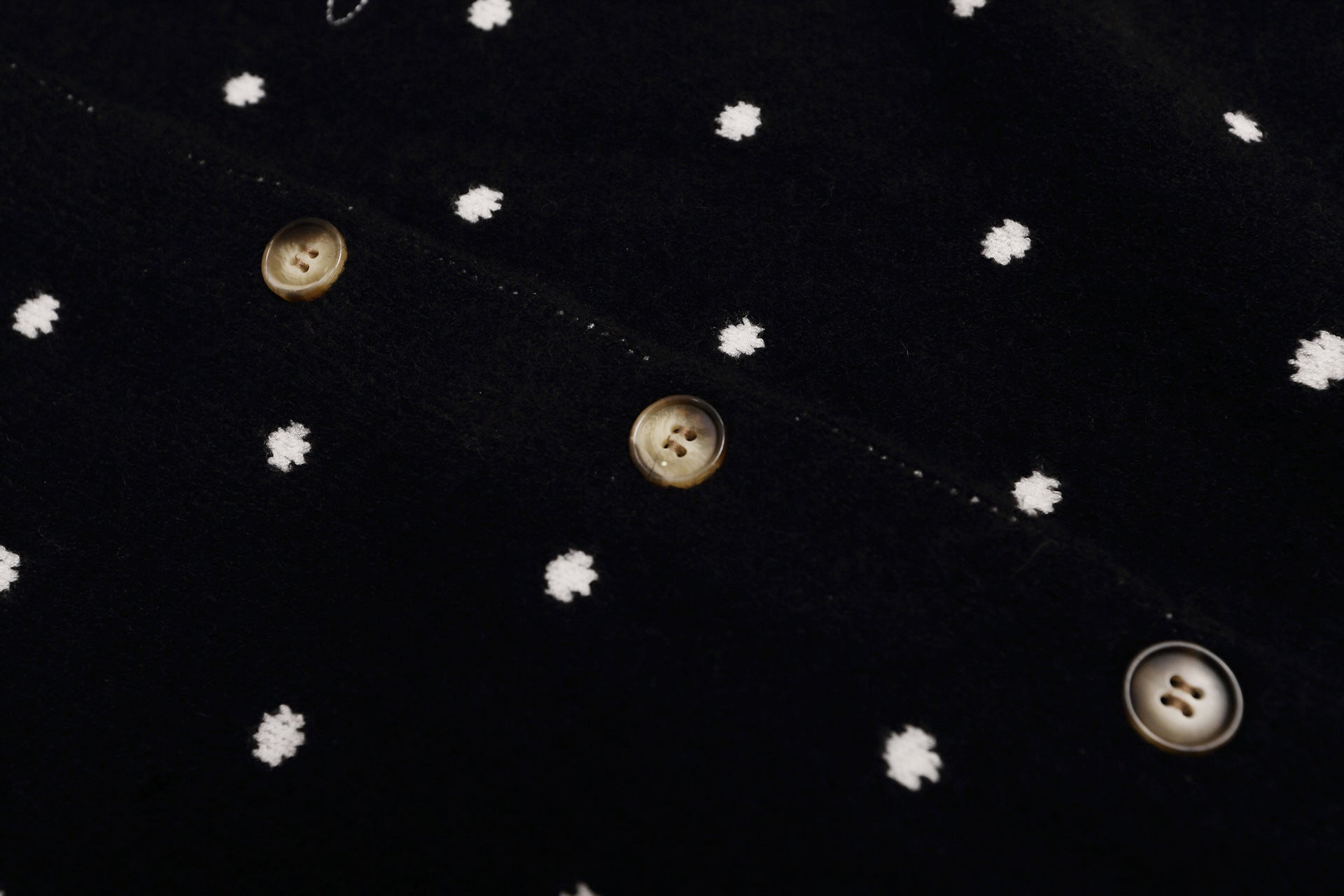 Polka Dot Knit Cardigan Sweater – Cropped Button-Up Vintage Style