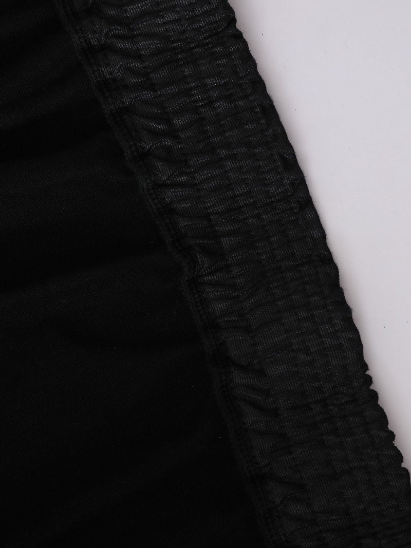 Wax-Coated Stand-Collar Bomber Jacket – Retro Moto Style in Black