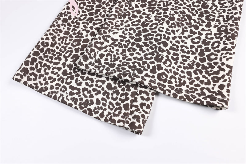 Leopard Print Wide-Leg Sweatpants – Relaxed Fit Casual Trousers
