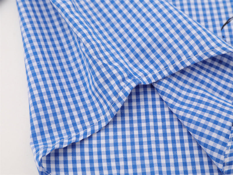 Chemise homme à manches longues en vichy avec imprimé graffiti à l’encre