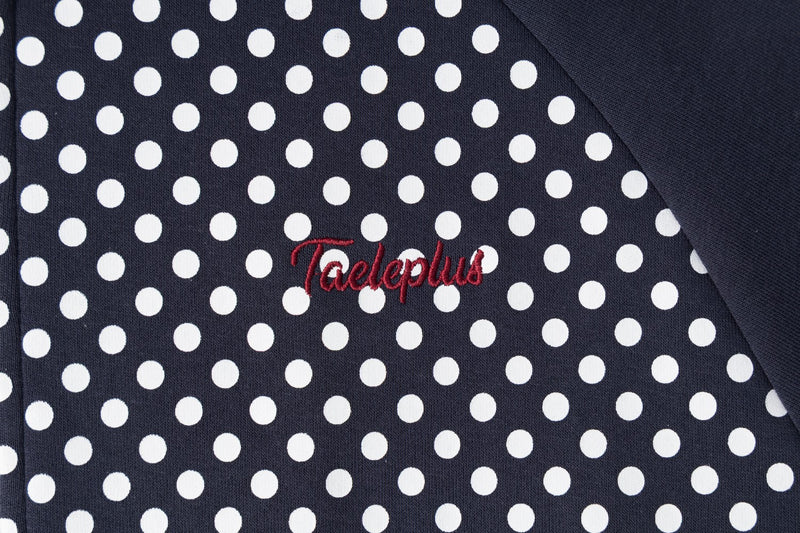 Veste de survêtement zippée à col montant, pois et manches à bandes