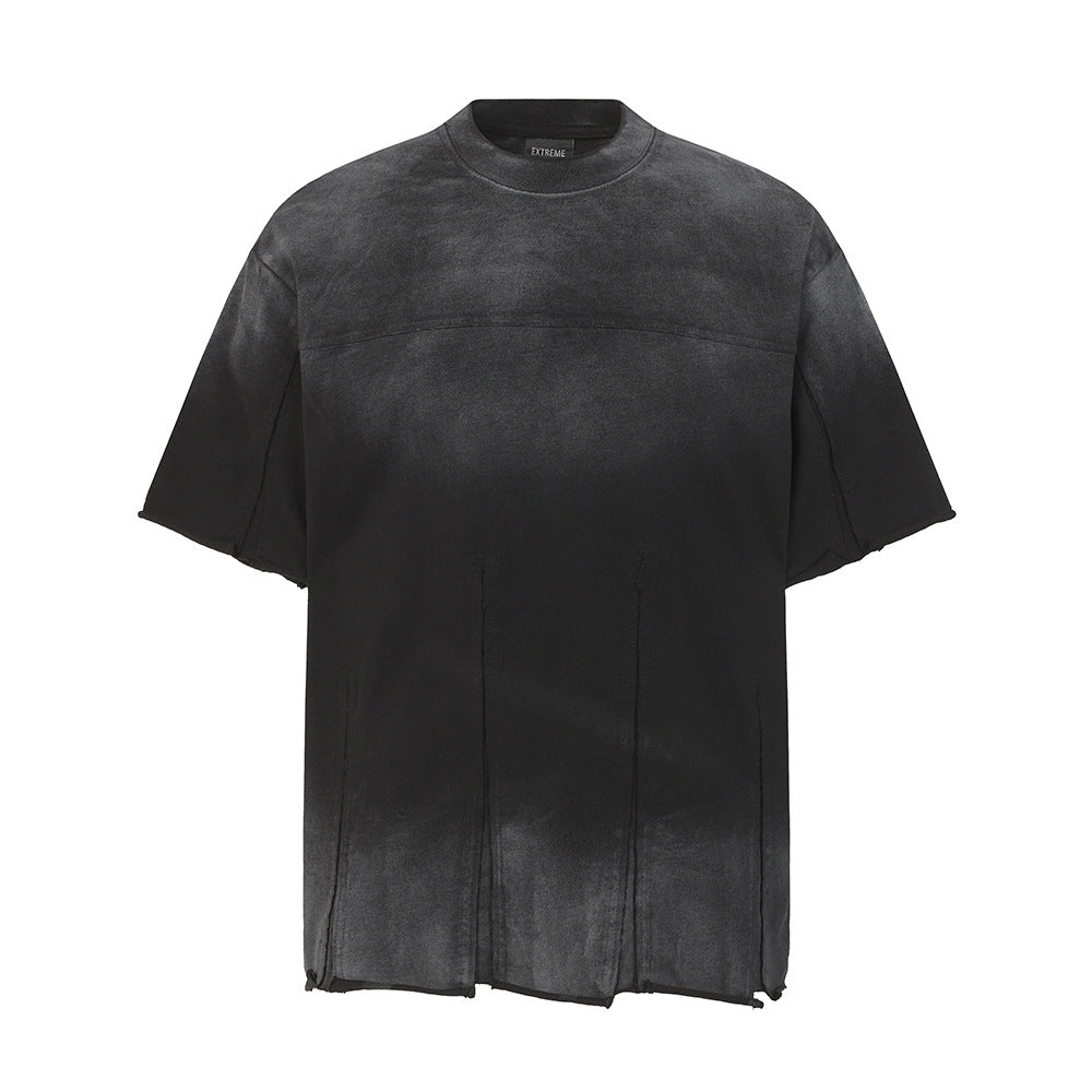 Acid Wash Oversized Distressed T-Shirt | Punk Deconstructed Raw Edge Streetwear