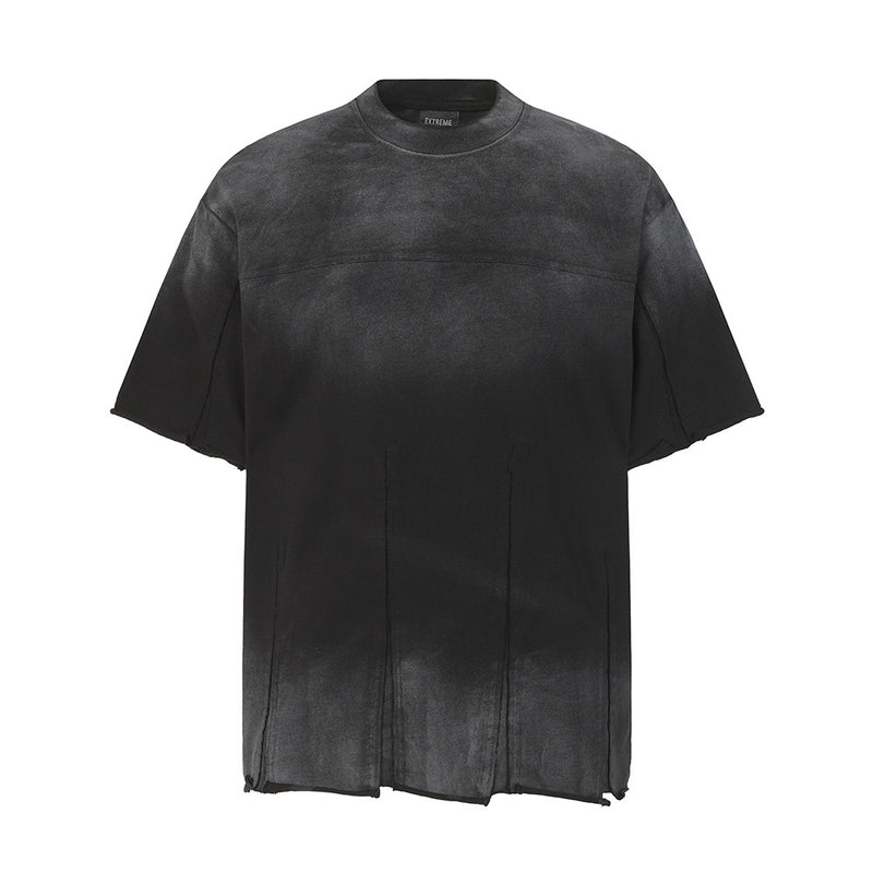 Acid Wash Oversized Distressed T-Shirt | Punk Deconstructed Raw Edge Streetwear