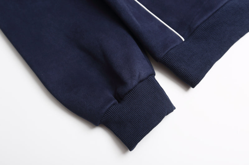 Varsity Number 93 Polo Collar Sweatshirt with Piping Detail