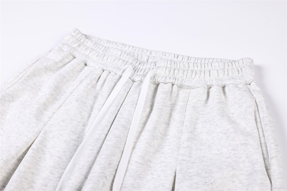 Pantalon de survêtement homme coupe wide leg – Étoiles, lettrage et cordon plissé