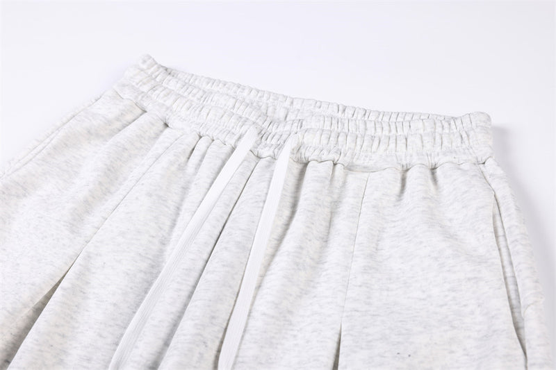 Pantalon de survêtement homme coupe wide leg – Étoiles, lettrage et cordon plissé