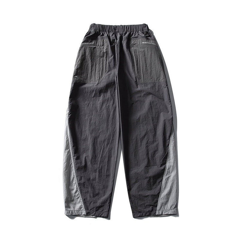 Wide-Leg Colorblock Track Pants – Relaxed Fit Outdoor Sport Trousers