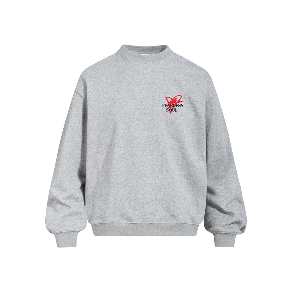 Fearless Soul Graphic Print Oversized Crewneck Sweatshirt