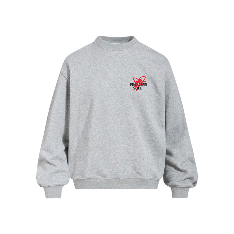 Fearless Soul Graphic Print Oversized Crewneck Sweatshirt