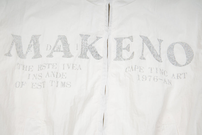 Grafik-Trackjacke – Windbreaker mit Stehkragen, durchgehendem Zipper & Stencil-Print