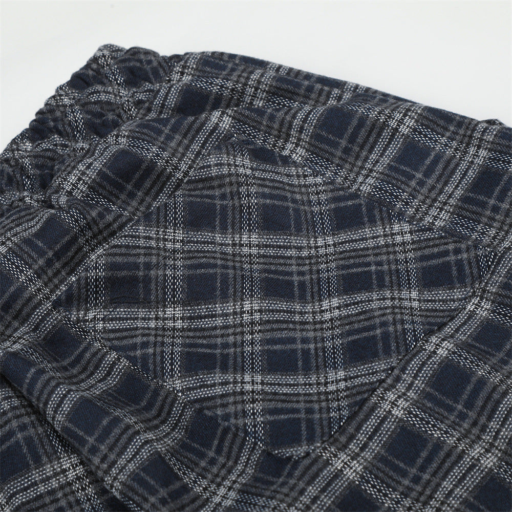 Plaid Wide-Leg Baggy Pants – Oversized Retro Streetwear Trousers
