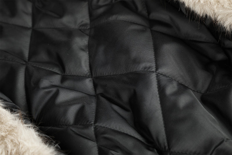 Faux Leather Fur-Lined Bomber Jacket – Cold Weather Motorcycle Jacket with