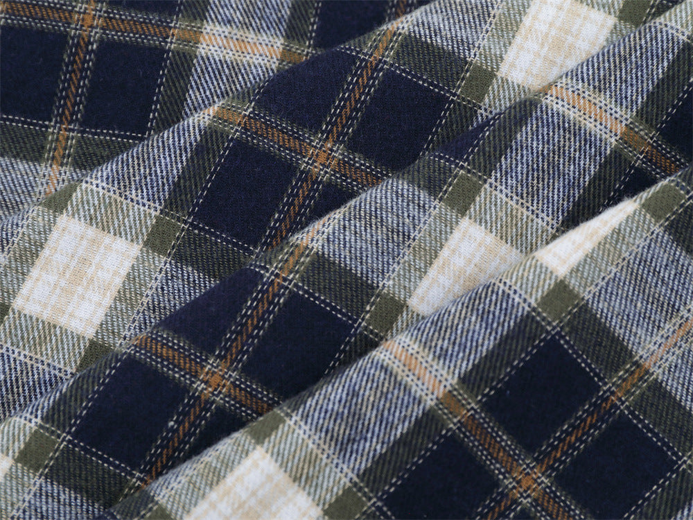 Plaid Flannel Shirt Men's Streetwear Checkerboard Graphic Print Oversized
