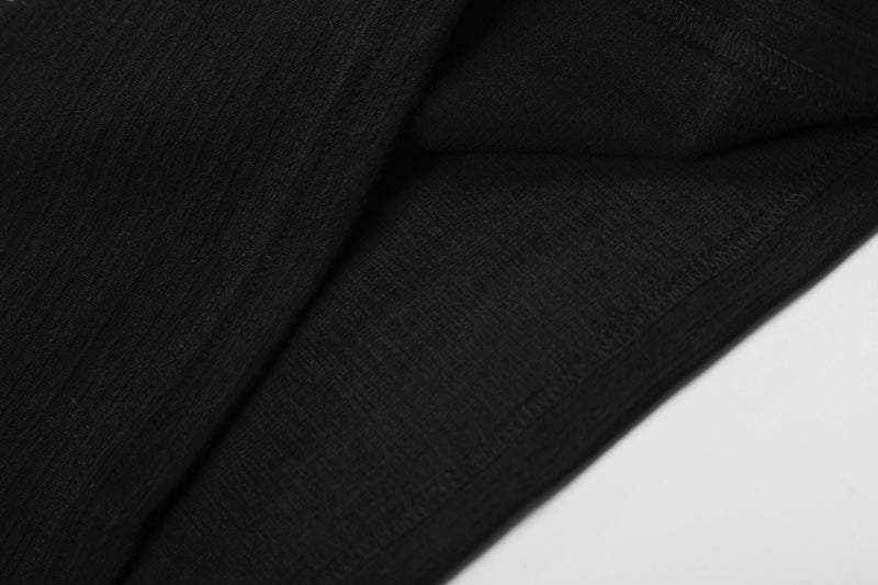 Chemise gothique à manches longues avec motif Faucheur et col officier clouté