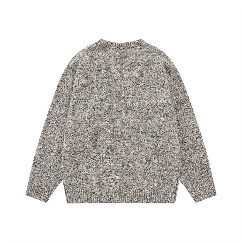 Pull homme demi-zip – Maille chinée et coupe décontractée