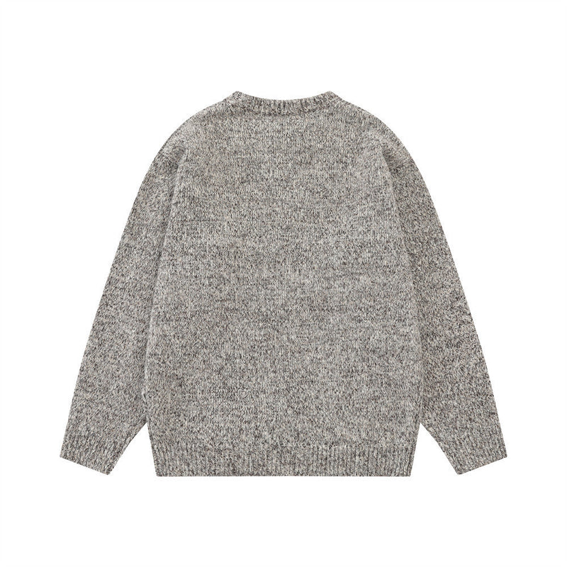 Pull homme demi-zip – Maille chinée et coupe décontractée
