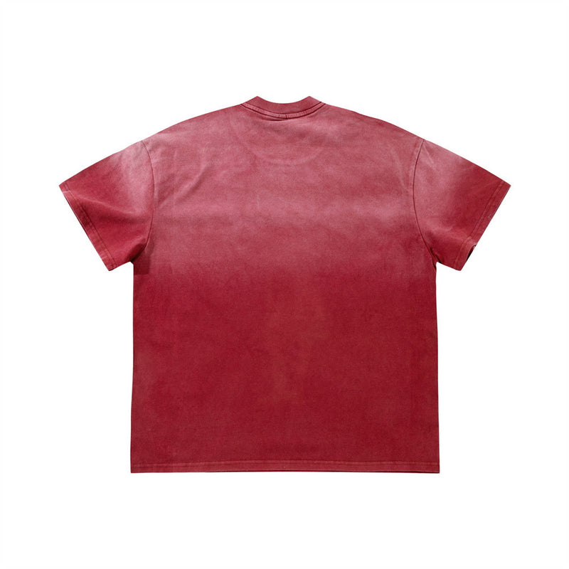 Men's Oversized Graphic Tee – Star Print Washed Short Sleeve T-Shirt