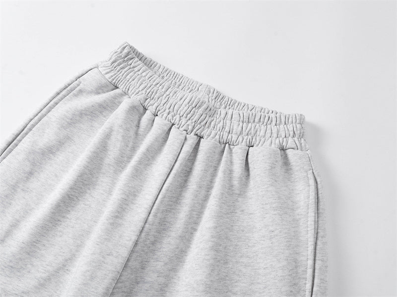 Scottie Dog Graphic Wide-Leg Sweatpants with Elastic Waist
