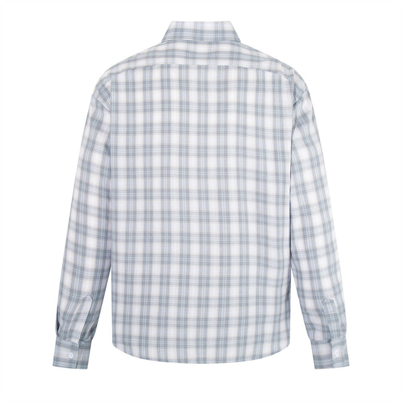Retro Plaid Long-Sleeve Shirt – Oversized Relaxed Fit