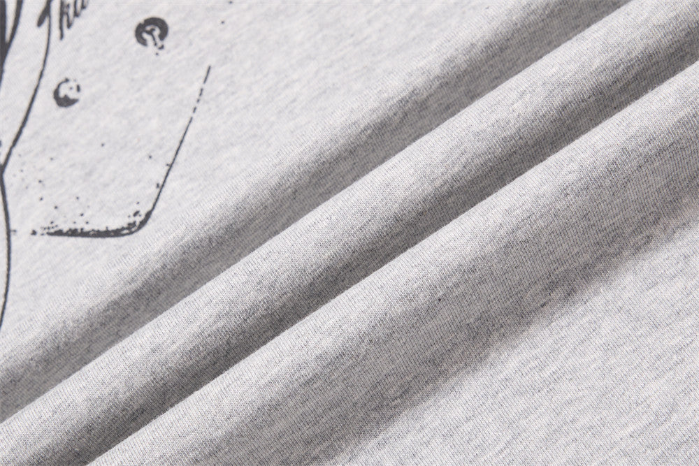 Long Sleeve Polo Shirt with Graffiti Star Print