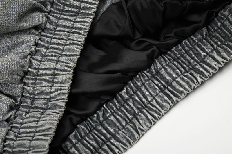 Veste Harrington en denim délavé avec fermoirs métalliques – Gris délavé à l'acide