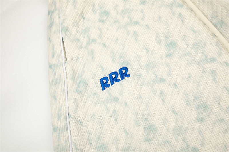 RRR Script Embroidered Acid Wash Wide-Leg Sweatpants