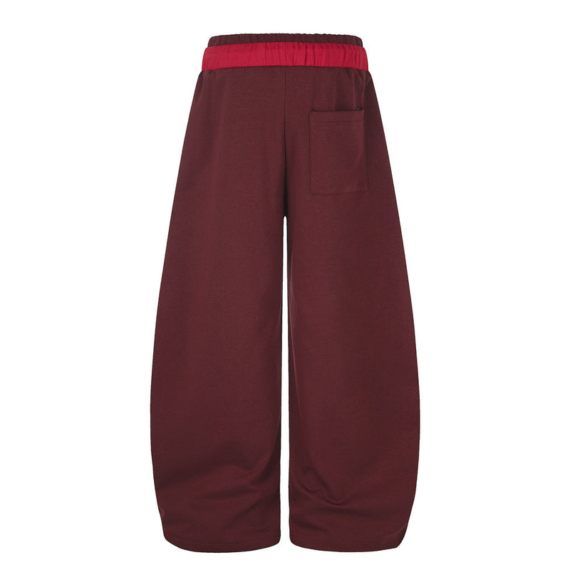Wide-Leg Sweatpants with Badge Embroidery – Men's Streetwear Tapered Joggers