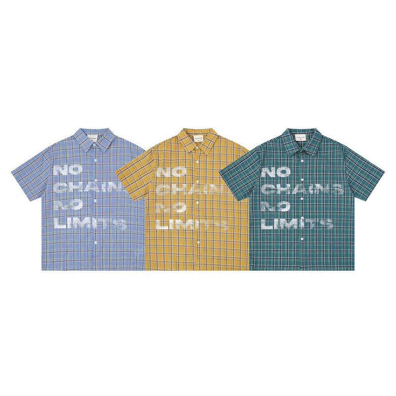 No Chains No Limits Plaid Short Sleeve Shirt – Relaxed Fit Button-Up