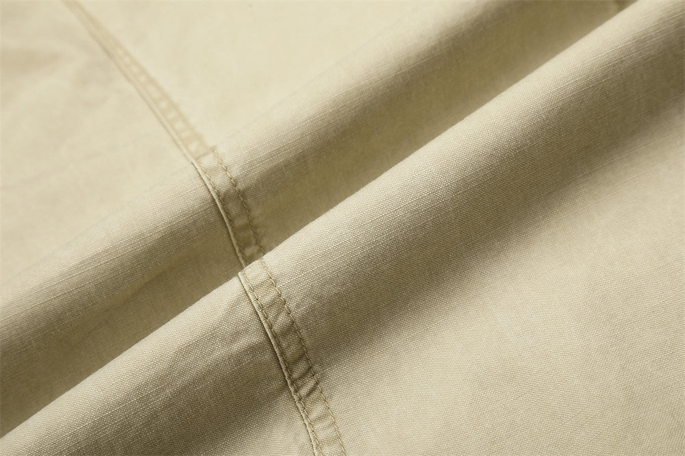 Wide-Leg Cargo Pants – Multi-Pocket Straight-Fit Workwear Trousers