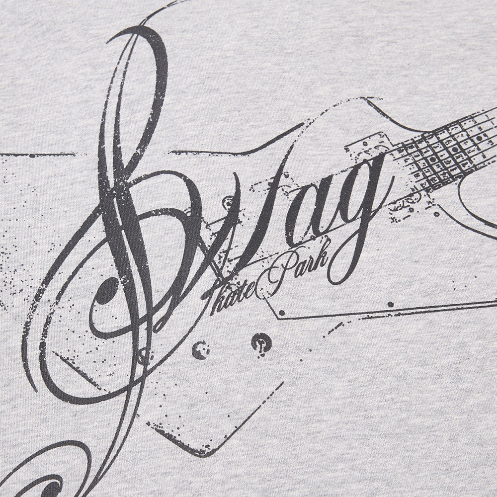 Long Sleeve Polo Shirt with Graffiti Star Print
