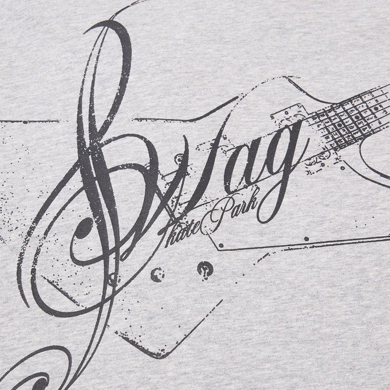 Long Sleeve Polo Shirt with Graffiti Star Print