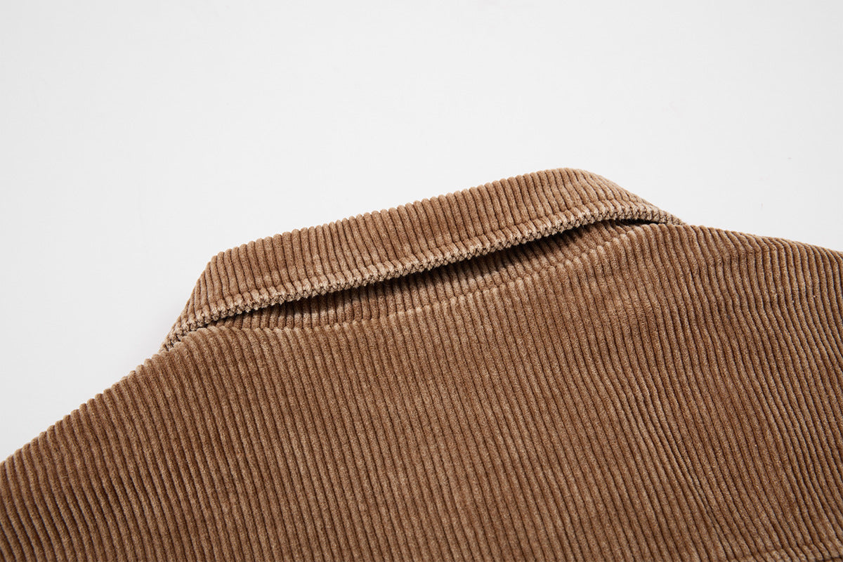 Chaqueta Bomber Harrington de Pana – Corte Cuadrado con Cierre de Broche Vintage