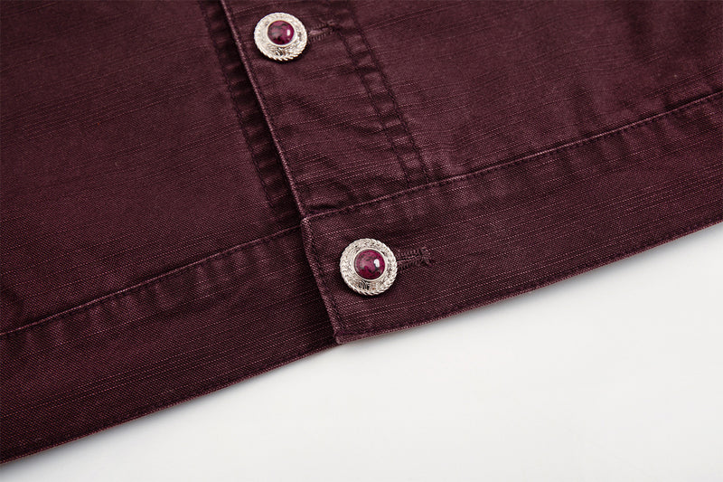 Men's Washed Denim Trucker Jacket – Vintage Workwear Style with Snap Buttons