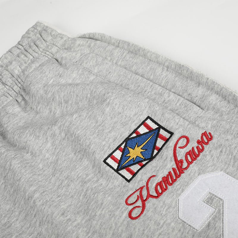 Wide-Leg Sweatpants with Embroidered Number Graphic