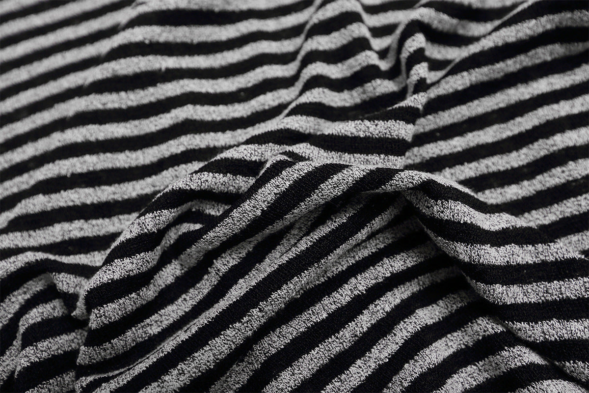Striped Zip-Up Hoodie with Crest Embroidery & Sleeve Graphics
