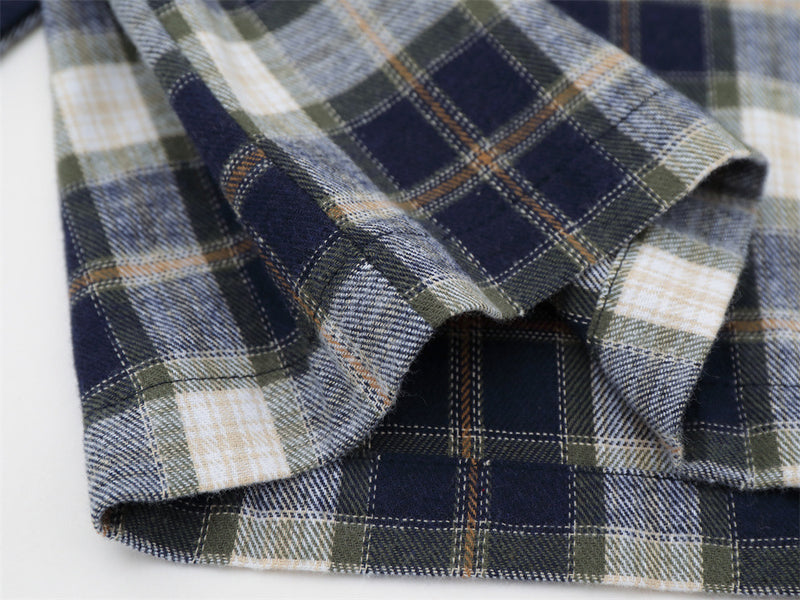 Plaid Flannel Shirt Men's Streetwear Checkerboard Graphic Print Oversized