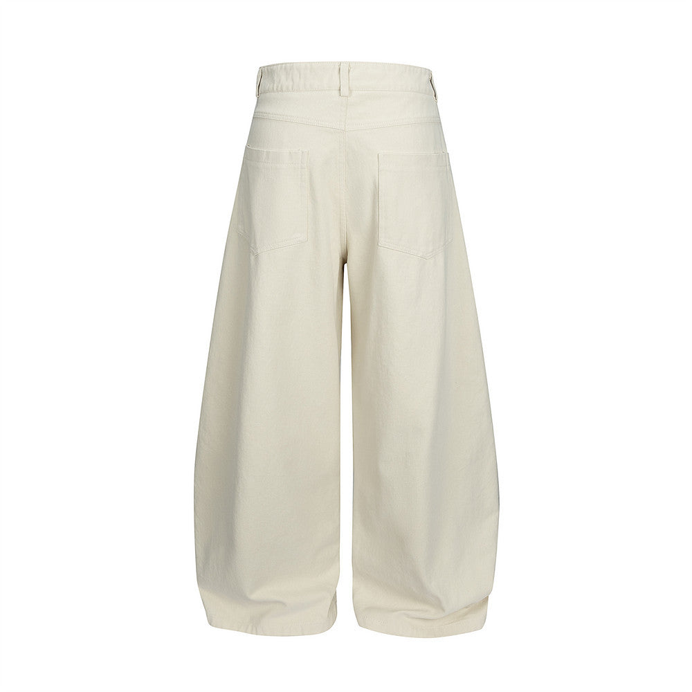 Wide-Leg Barrel Fit Pants – Oversized Silhouette Trousers for Men