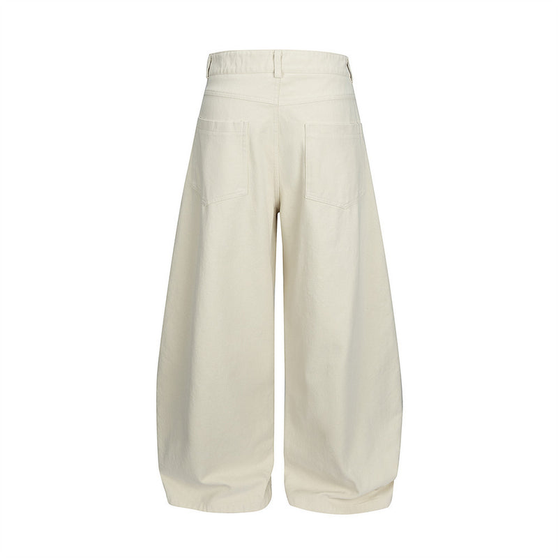 Wide-Leg Barrel Fit Pants – Oversized Silhouette Trousers for Men