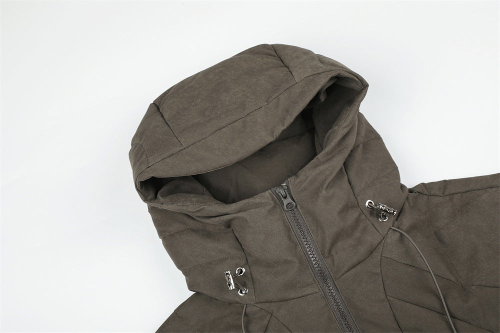 Doudoune à capuche – Manteau d'hiver matelassé à coupe décontractée