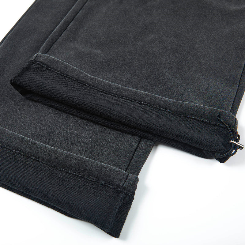 Pantalon de survêtement homme vintage délavé wide leg avec boutons effet double boutonnage