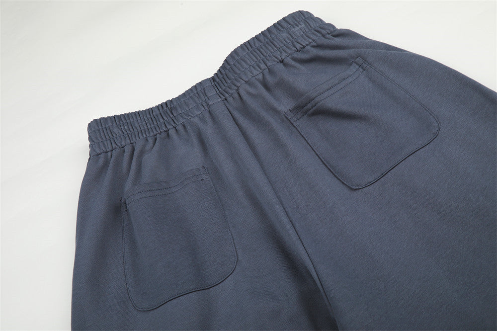 Pantalon de survêtement à jambes larges avec écusson étoile – Pantalon homme oversize à coupe droite