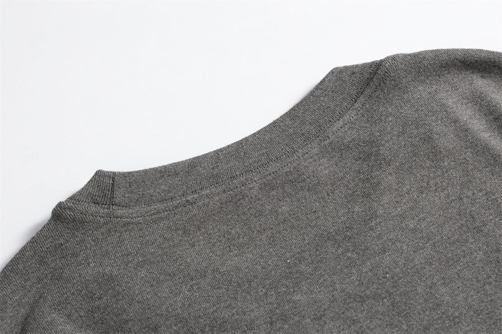 Men's Oversized Long Sleeve Raglan T-Shirt – Relaxed Fit Solid Crew Neck Top
