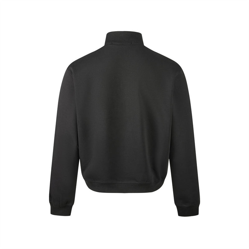 Mock Neck Full-Zip Sweatshirt Jacket – Relaxed Fit Fleece Zip-Up