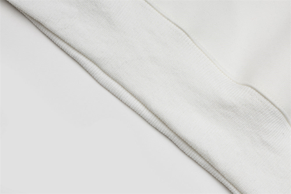 Darkht 08 Racing Graphic Colorblock Crewneck Sweatshirt – White & Sky Blue